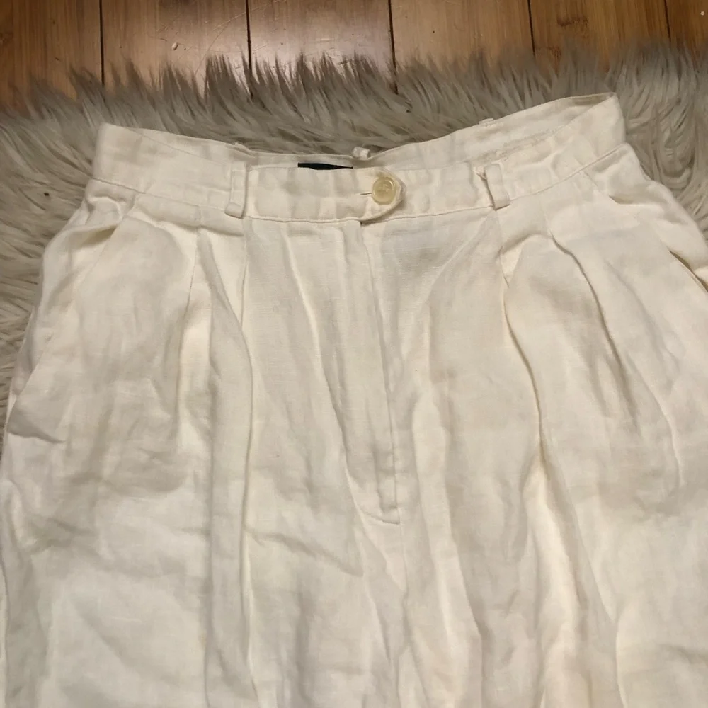 Lauren Ralph Lauren 100% Linen Coastal Grandma Straight Leg Womens Pants size 8